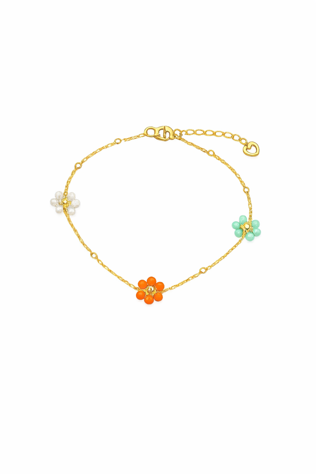 Elegant Floral Charm Bracelet