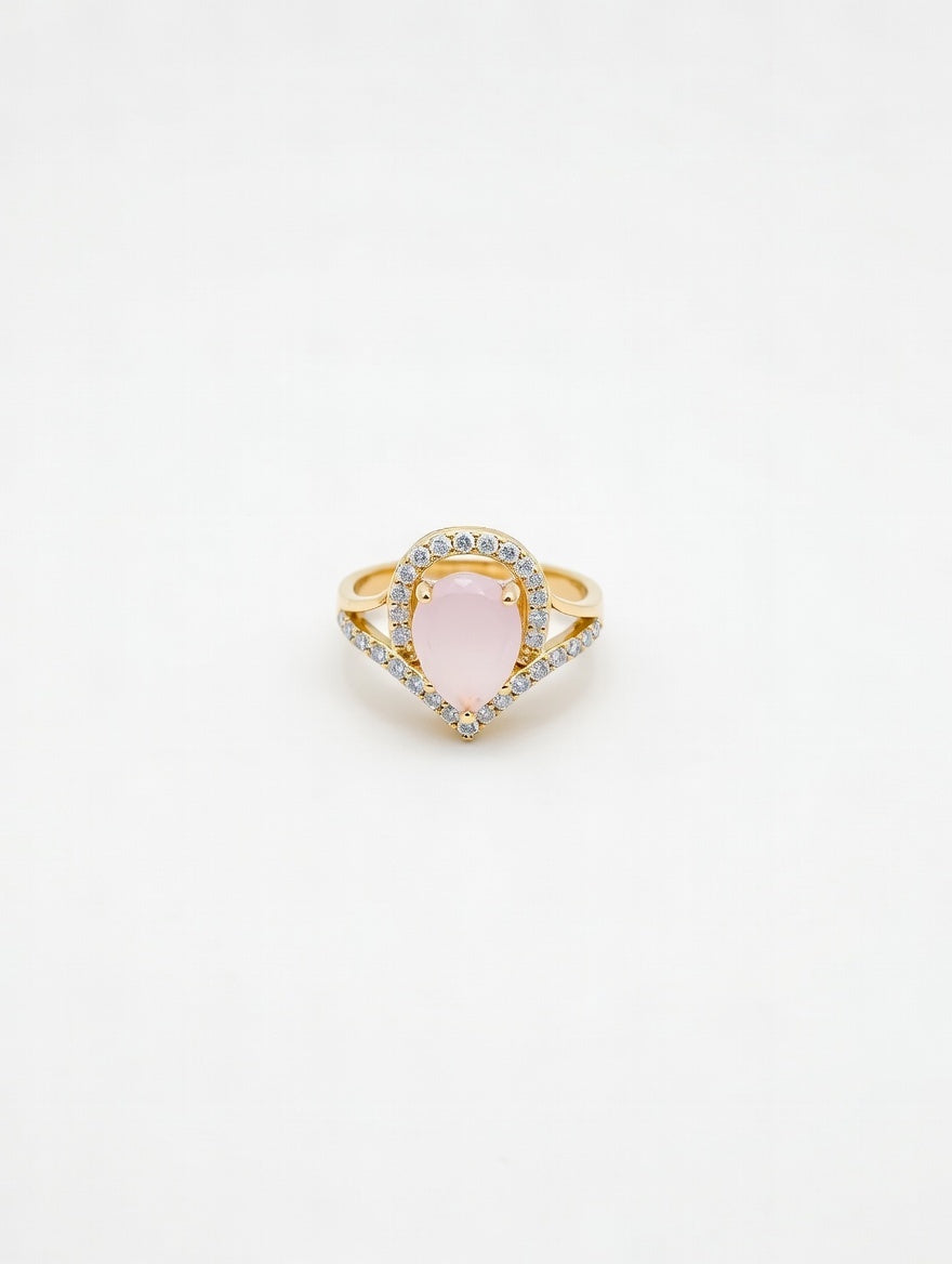 Blush Heart Crystal Ring