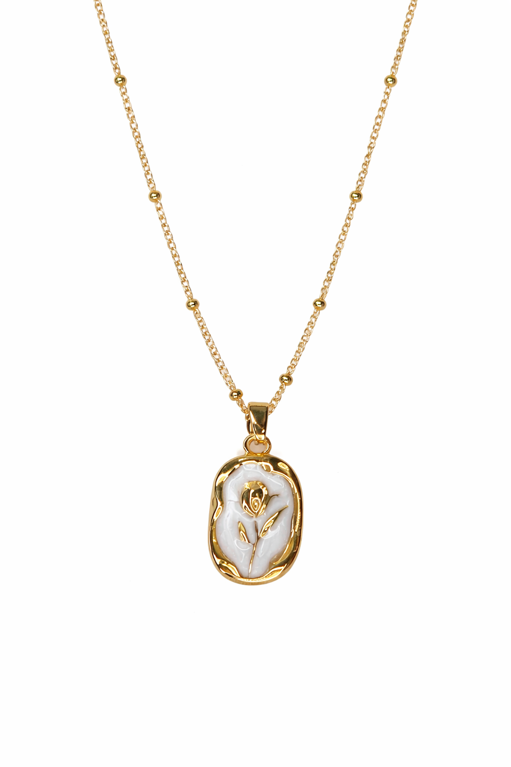 Elegant Gold Lily Pendant Necklace