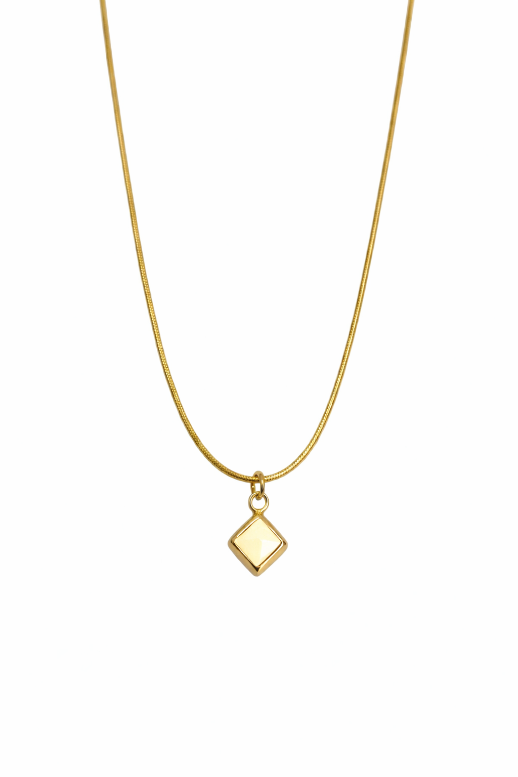 Geometric Gold Pendant Necklace