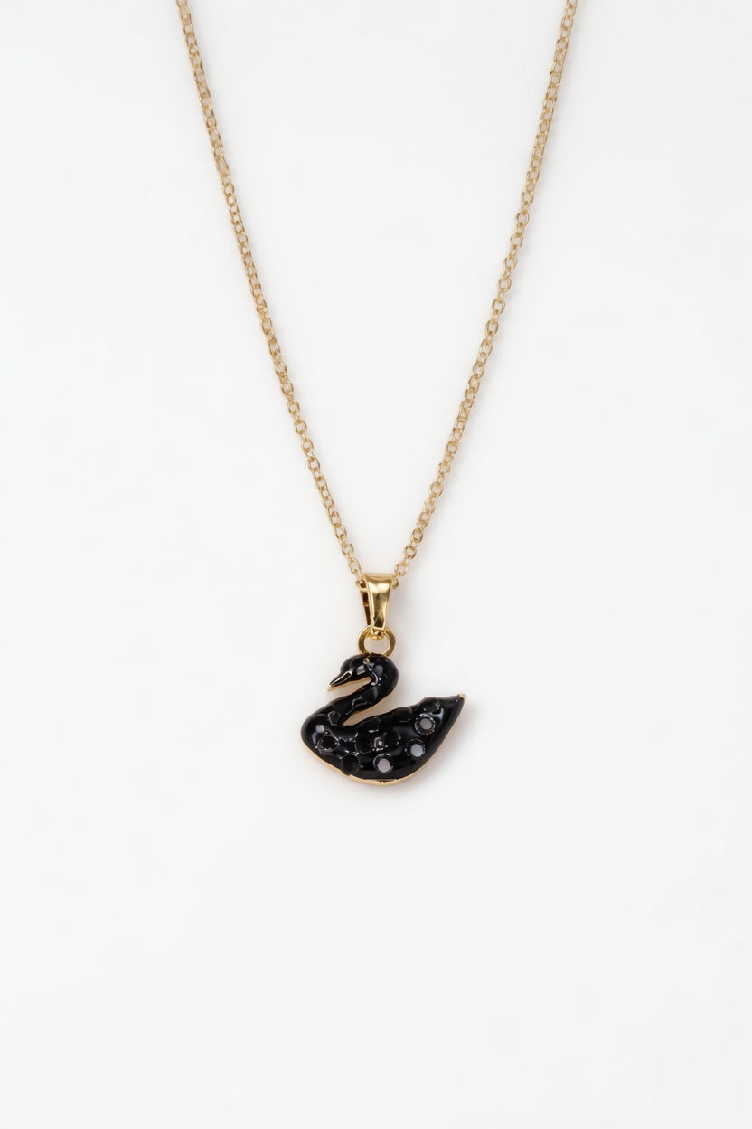 Midnight Swan Pendant