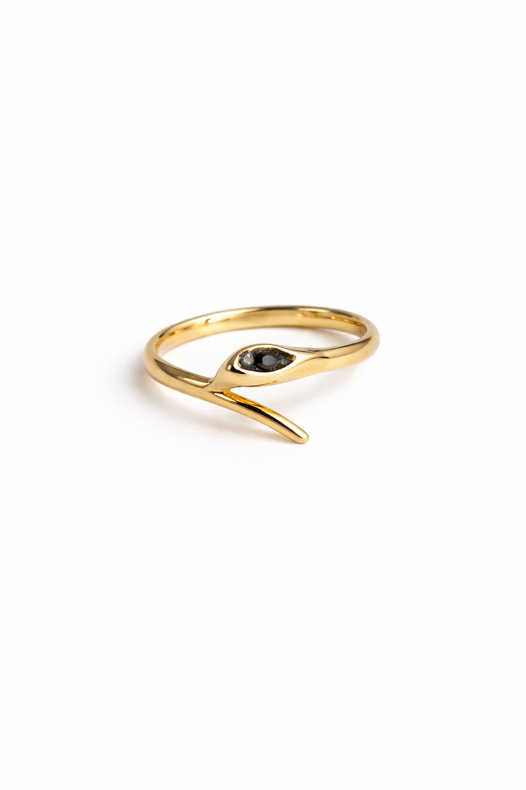 Minimalist Gold Snake Adjustable Ring