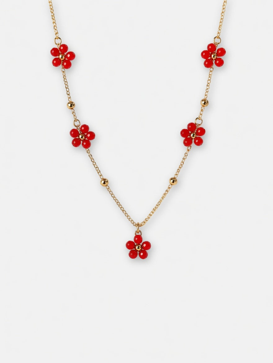 Scarlet Blossom Pendant