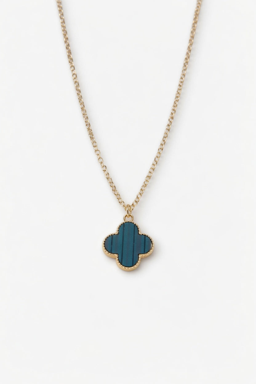 π Blue Clover Pendant