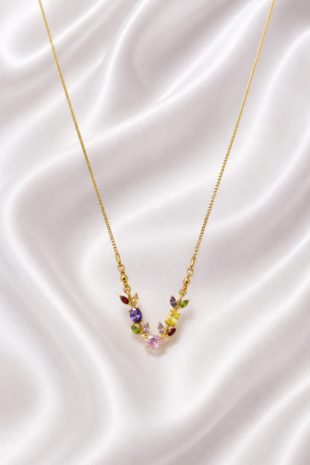 Tulip Pendant Necklace – Multicolor