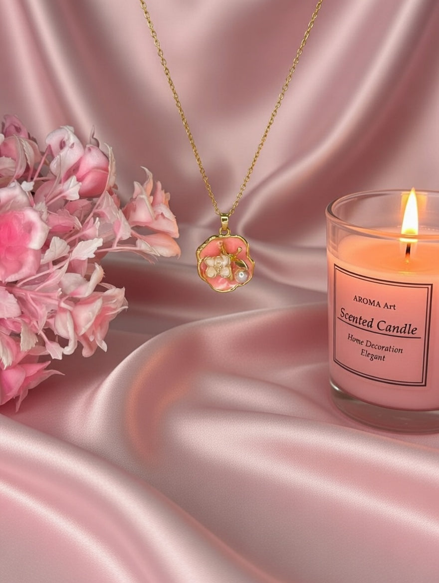Blush Bloom Pearl Pendant Necklace