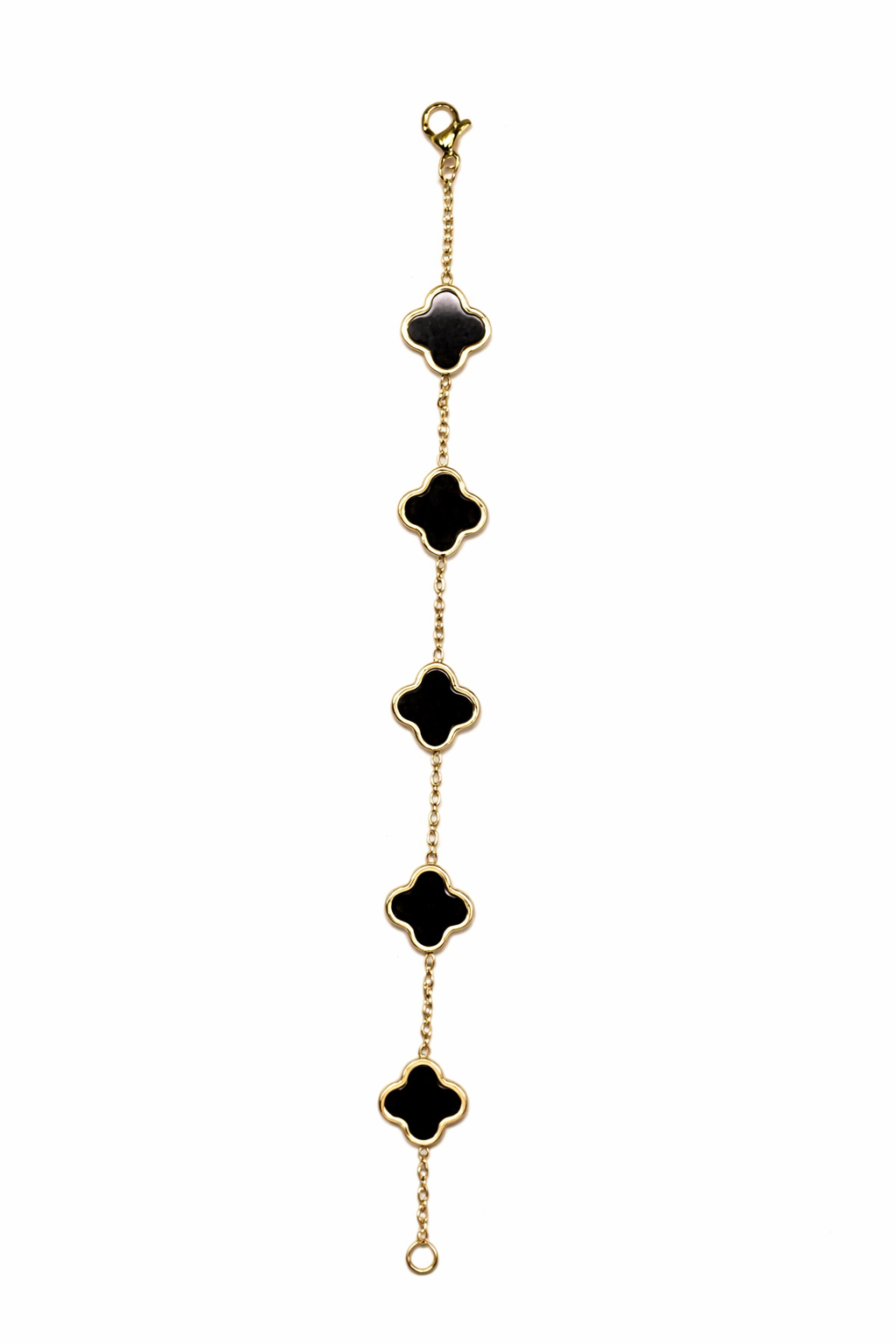 Elegant Gold Clover Link Bracelet