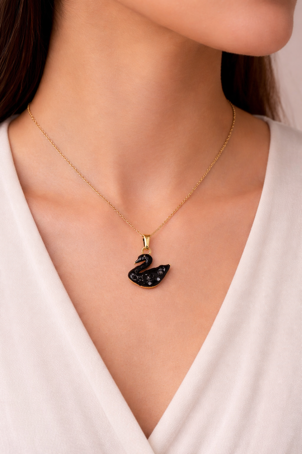 Midnight Swan  Pendant