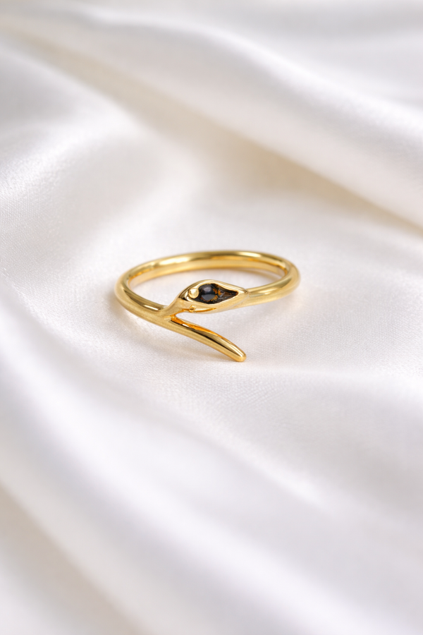 Minimalist Gold Snake Adjustable Ring
