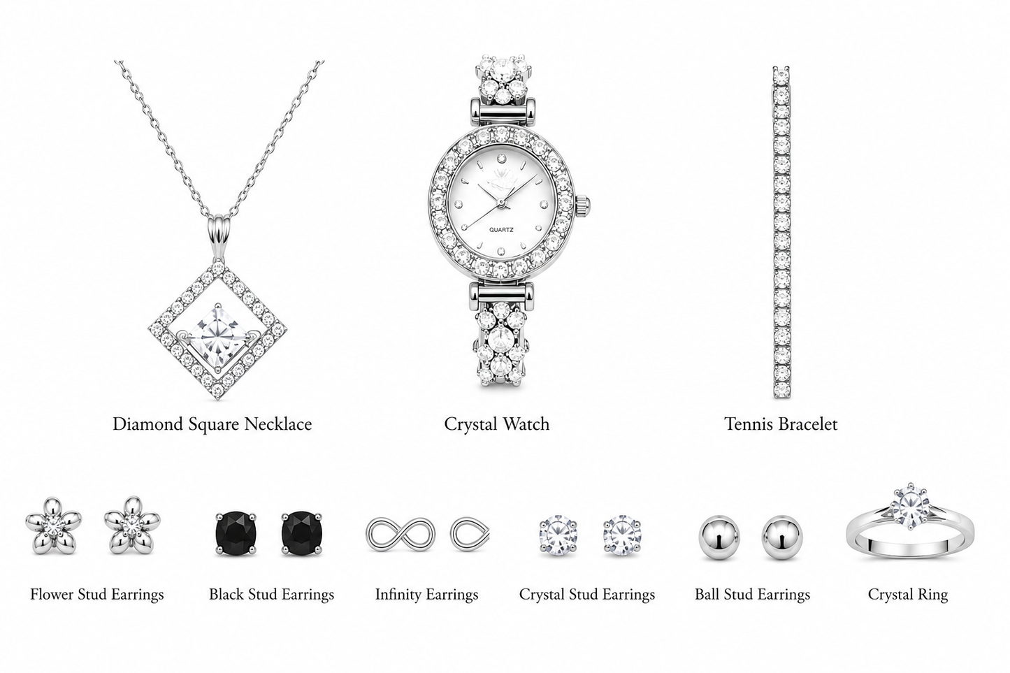 Luxury 9-Piece Women's Jewelry Gift Box Set