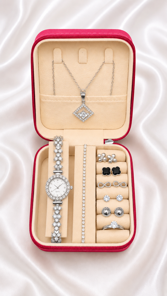 Luxury 9-Piece Women's Jewelry Gift Box Set
