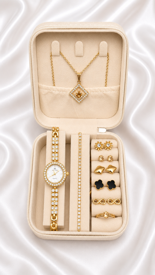 Luxury 9-Piece Women's Jewelry Gift Box Set