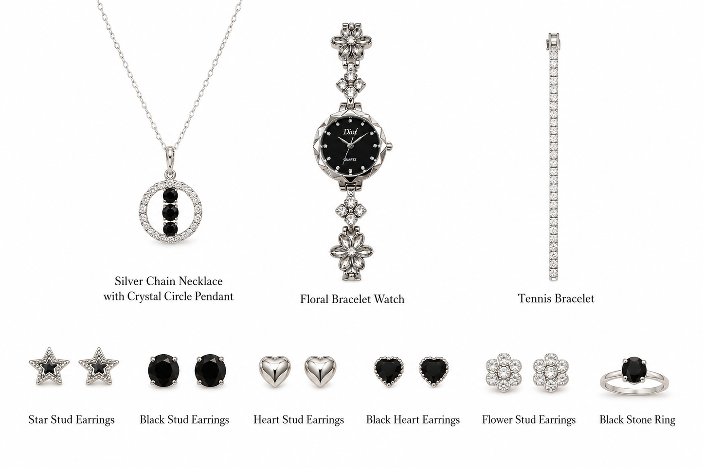 Luxury 9-Piece Women's Jewelry Gift Box Set