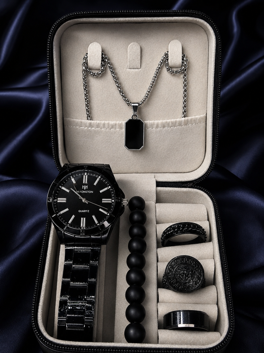 Men’s Premium Jewelry Gift Set – 6-in-1 Luxury Box