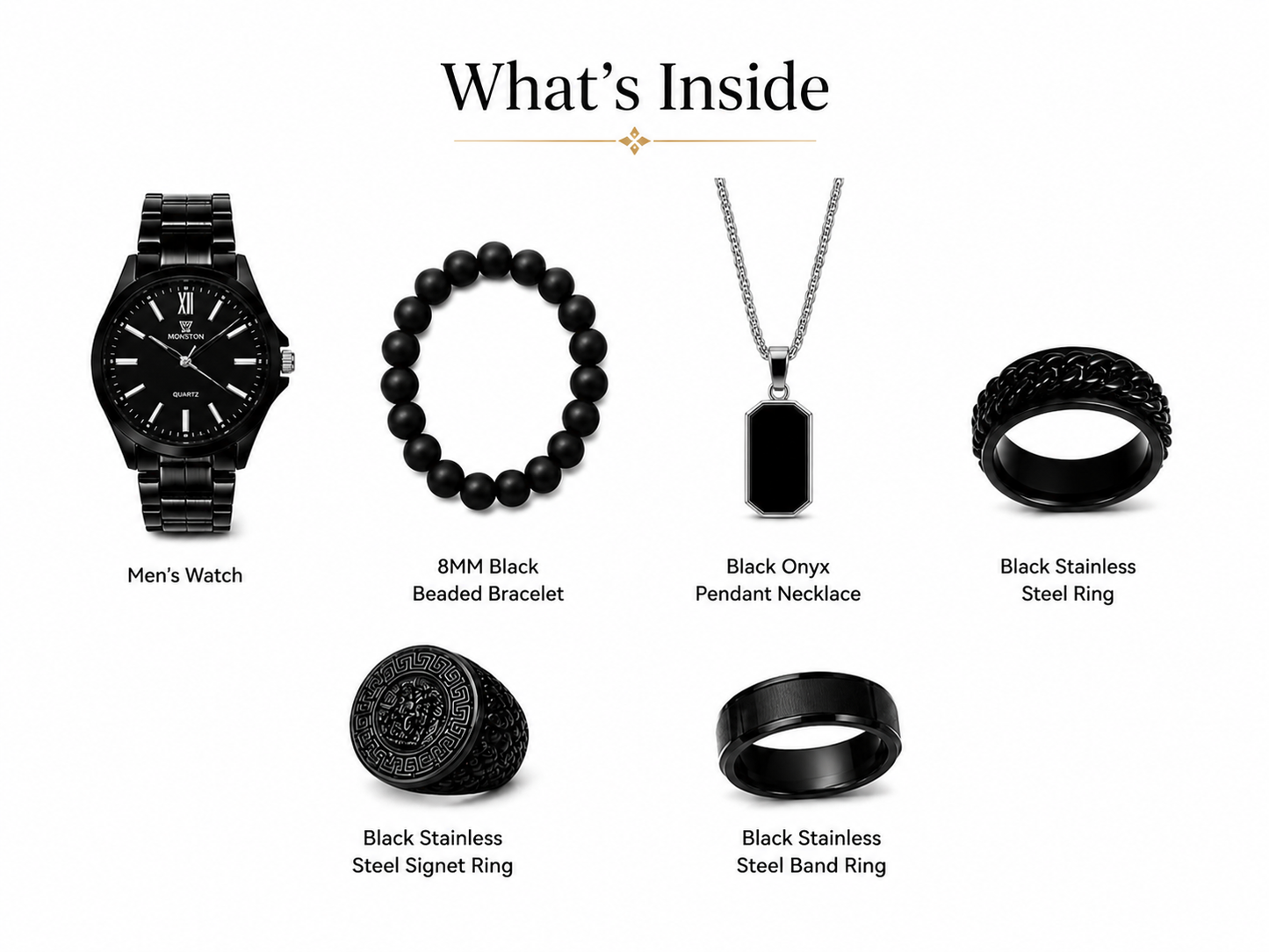 Men’s Premium Jewelry Gift Set – 6-in-1 Luxury Box