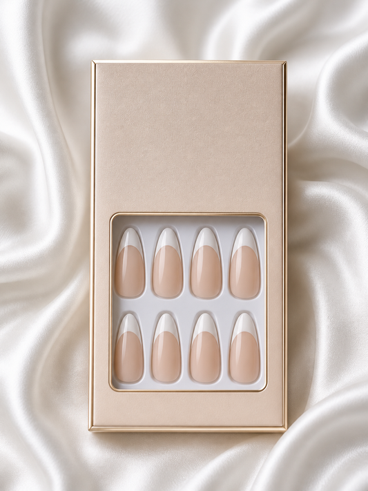 beige French Luxe Nail Set