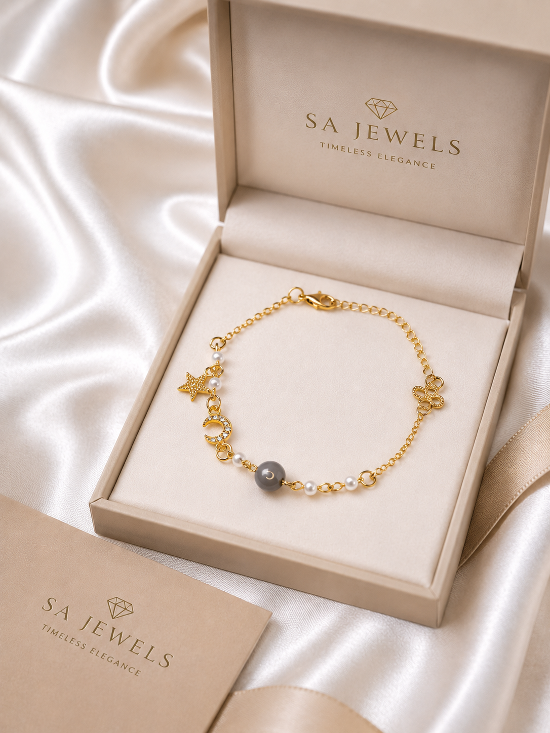 Celestial Charm Gold Bracelet