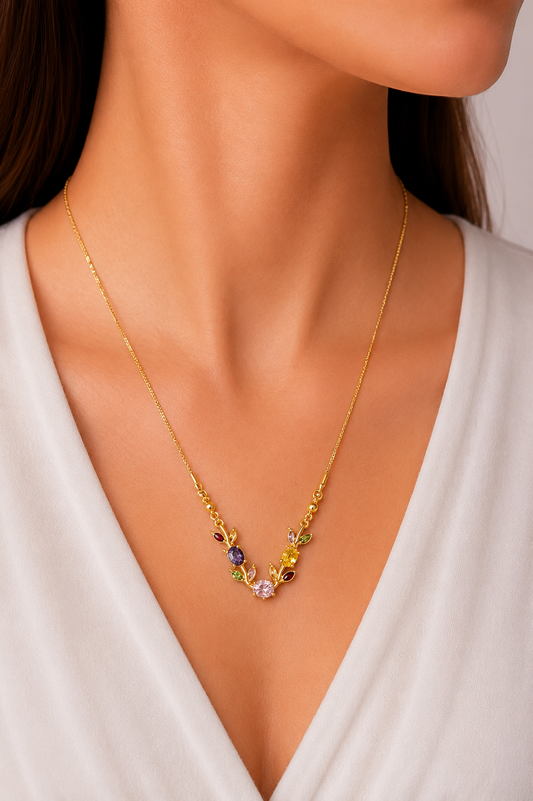 Tulip Pendant Necklace – Multicolor