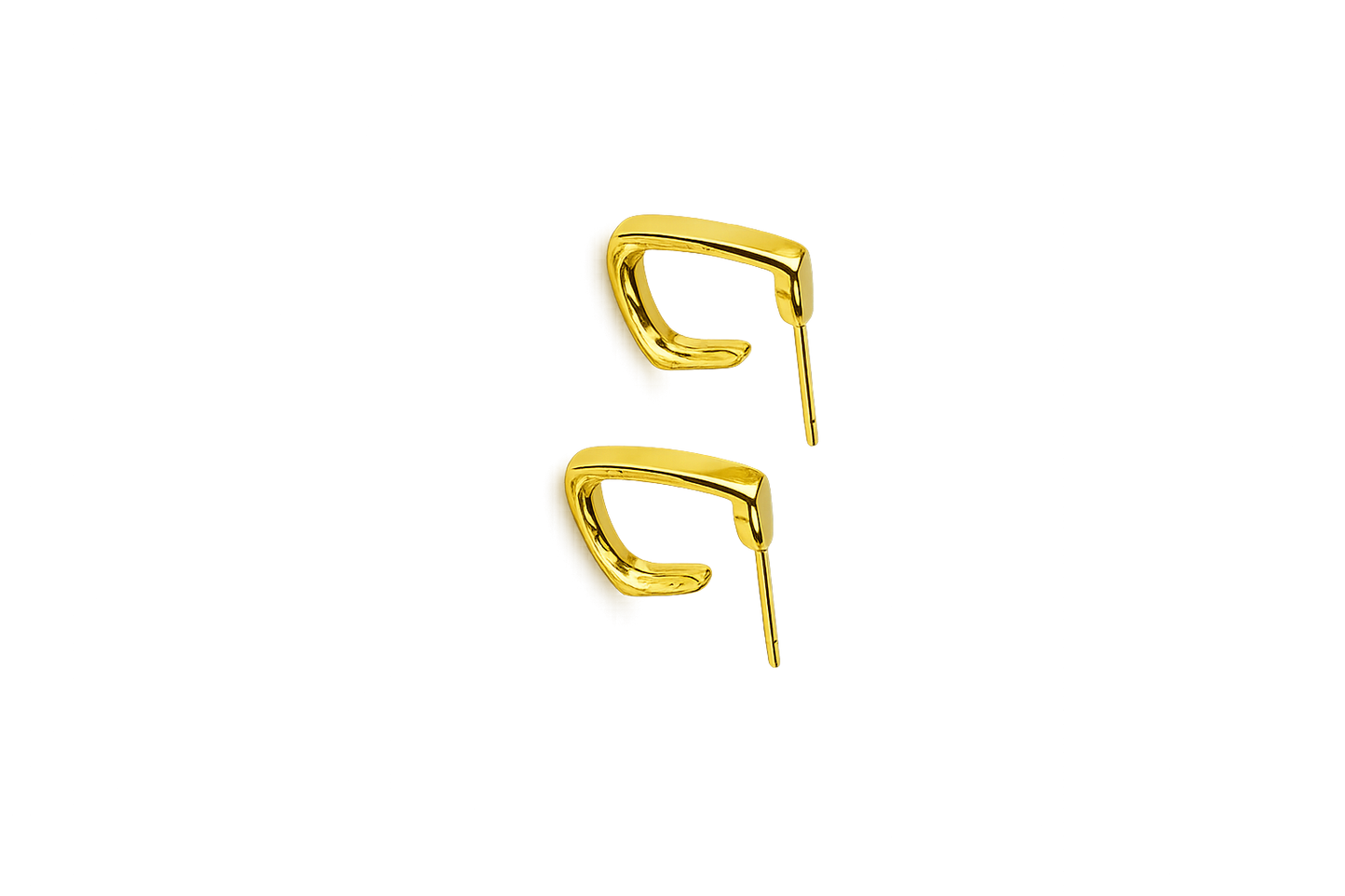 Luxe Geometric Gold Hoop Earrings